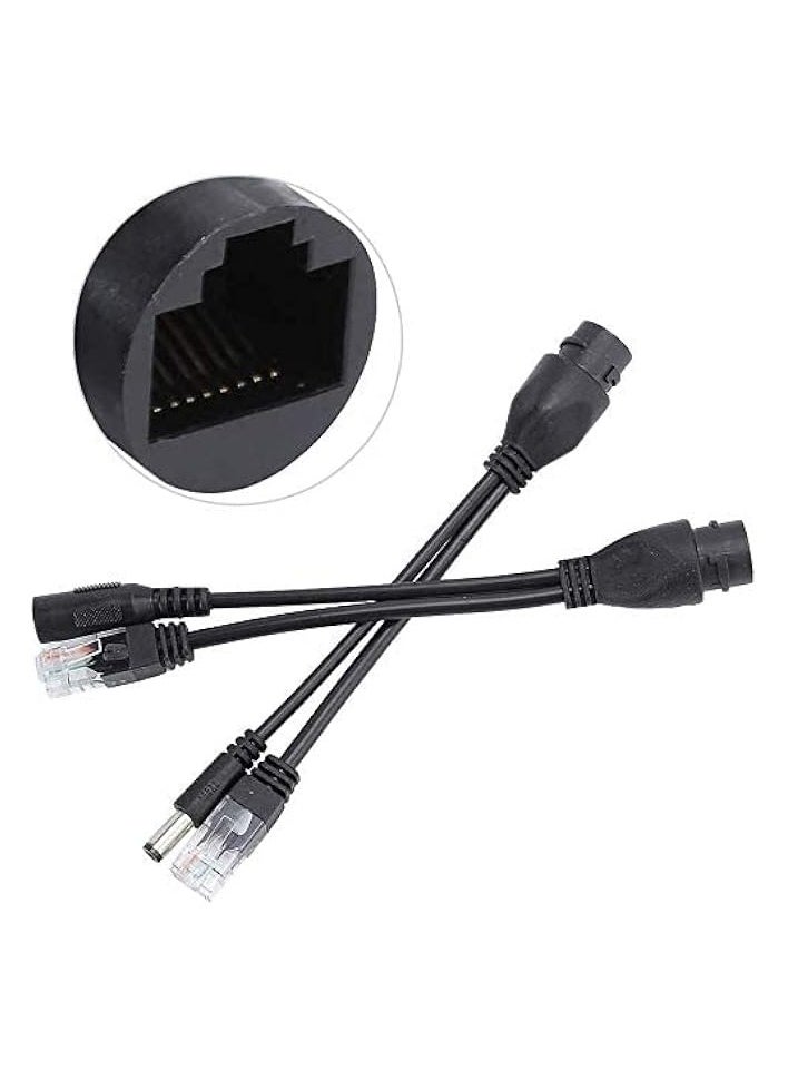 1 Pair POE Adapter Cable Tape Screened POE Switch Cable POE Splitter Injector Power Supply