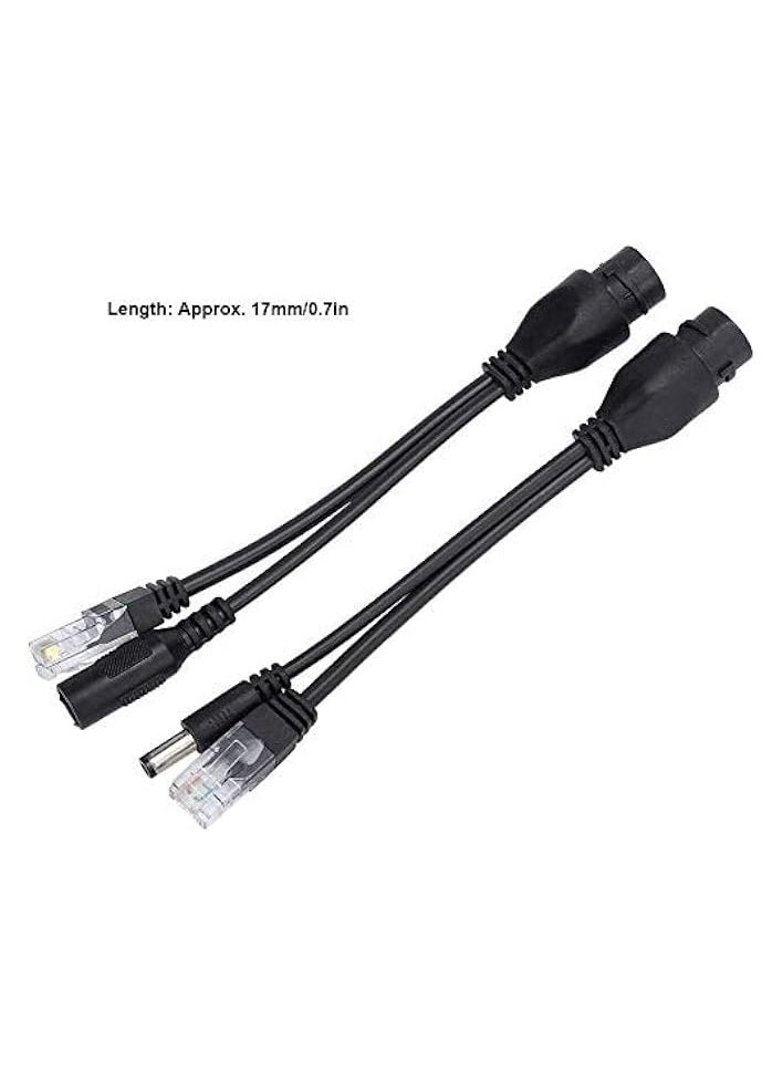 1 Pair POE Adapter Cable Tape Screened POE Switch Cable POE Splitter Injector Power Supply