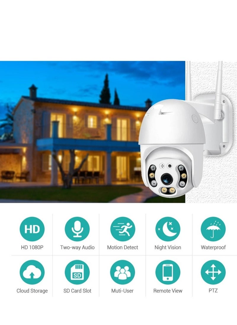 2MP WiFi Security Camera for Home - 360° Surveillance, Smartphone Connectivity Camera for Baby Monitor - Wireless Indoor CCTV with Human Detection & Two-Way Audio