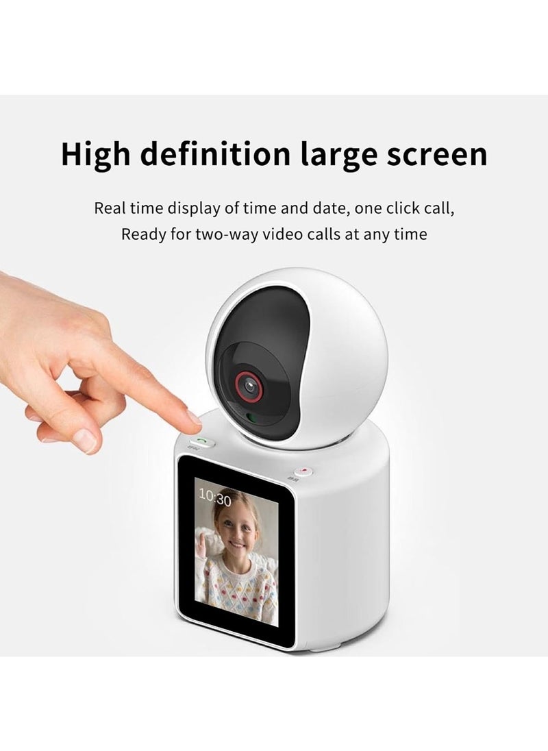 Two-Way Video Calling Camera with 2.8 inch HD Screen, 1080P Indoor Home Security Camera, Indoor Home Nanny Camera, Pet Camera, Dog Camera, Baby/Nanny Camera with Phone App