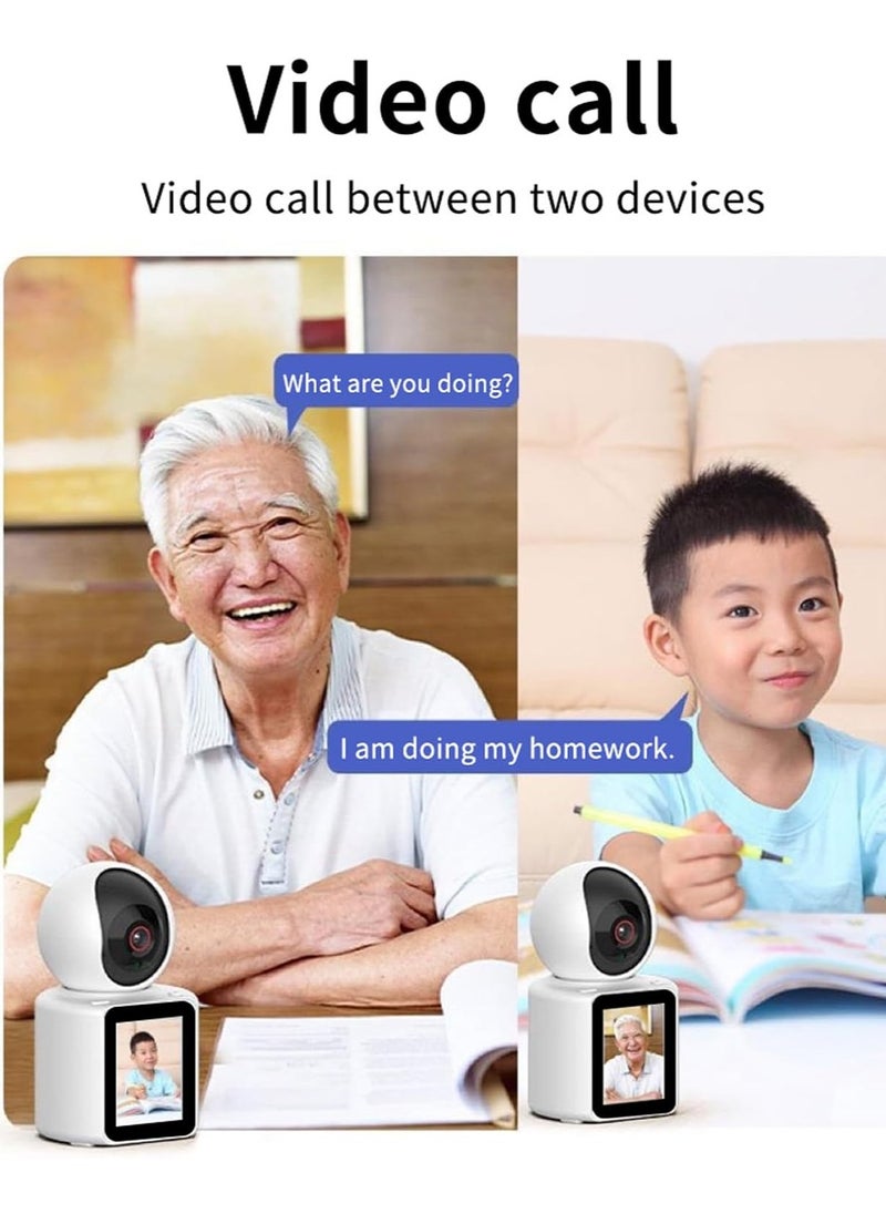 Two-Way Video Calling Camera with 2.8 inch HD Screen, 1080P Indoor Home Security Camera, Indoor Home Nanny Camera, Pet Camera, Dog Camera, Baby/Nanny Camera with Phone App