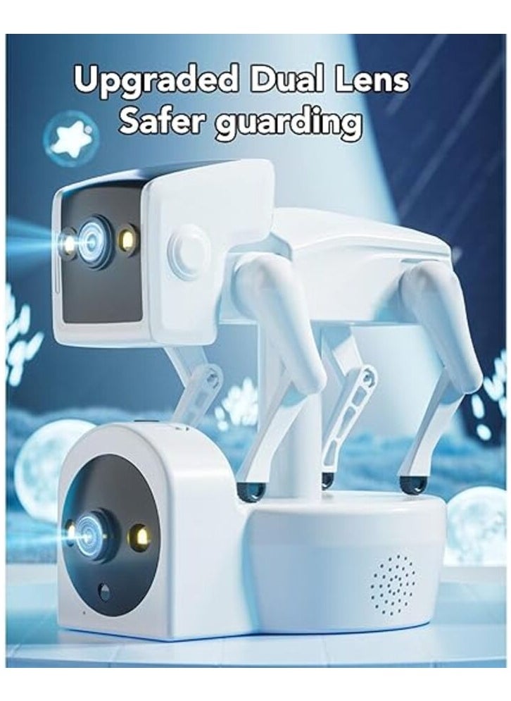 Wifi Camera with 3MP HD 1080P Night Camera Monitoring Robot Dog Shaped