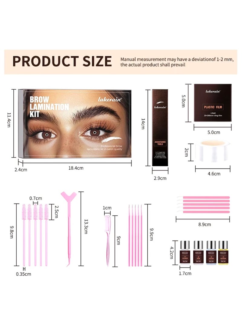 Brow Lamination Kit Professional Eyebrow Lamination Kit in Salon Quality DIY Brow Lamination Kit Instant Brow Lift Effect Kit for Home and Salon Use Eyebrow Perming Lifting Kit