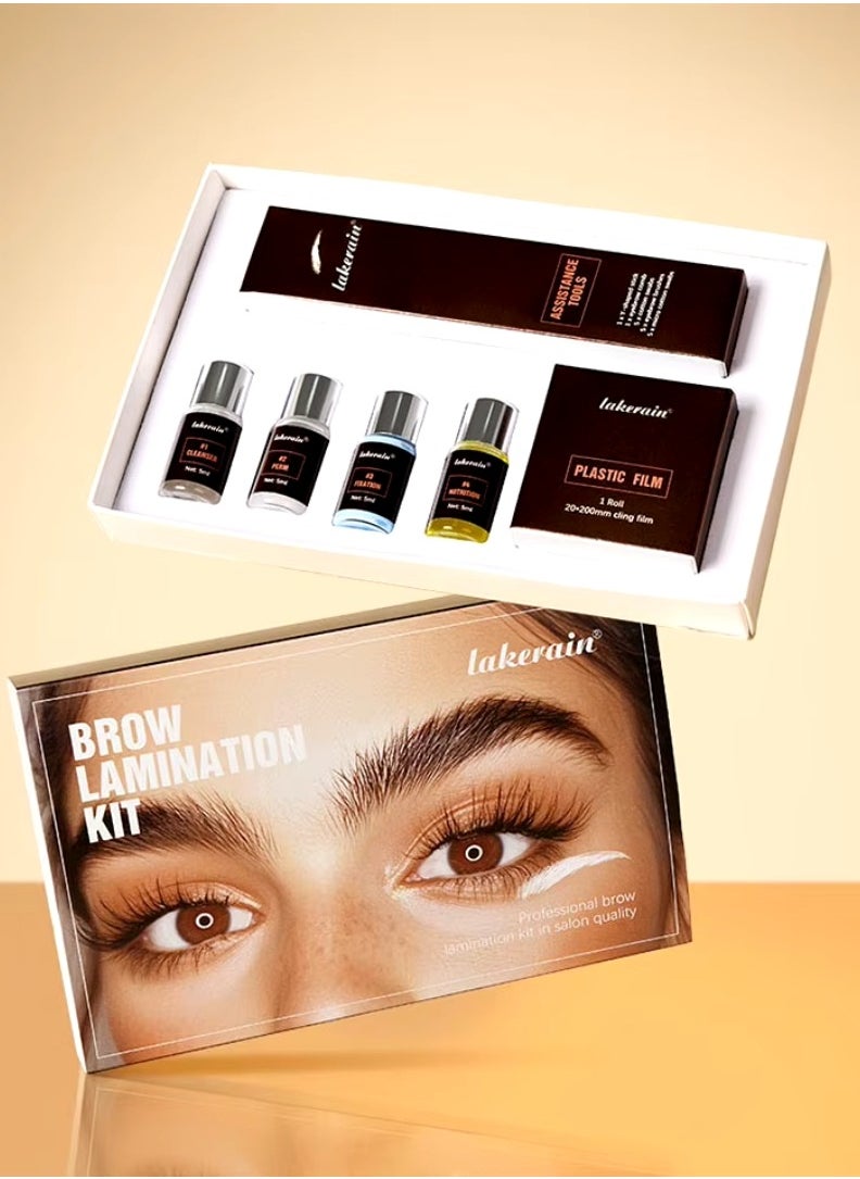 Brow Lamination Kit Professional Eyebrow Lamination Kit in Salon Quality DIY Brow Lamination Kit Instant Brow Lift Effect Kit for Home and Salon Use Eyebrow Perming Lifting Kit