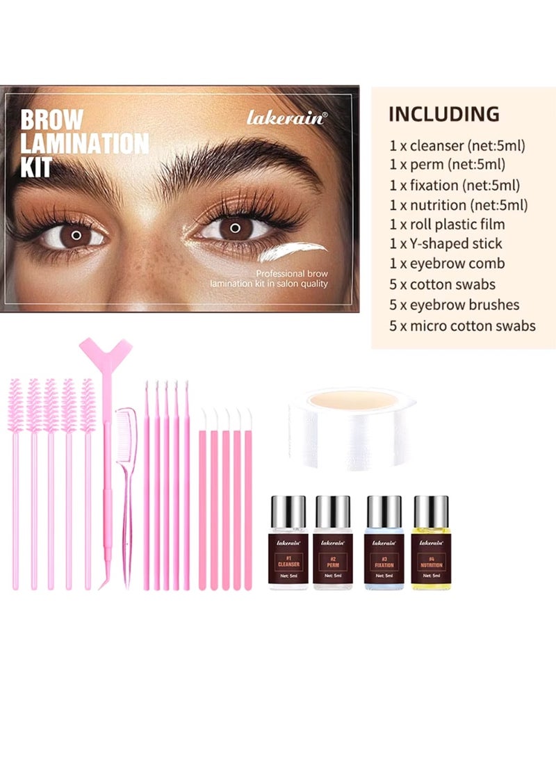 Brow Lamination Kit Professional Eyebrow Lamination Kit in Salon Quality DIY Brow Lamination Kit Instant Brow Lift Effect Kit for Home and Salon Use Eyebrow Perming Lifting Kit