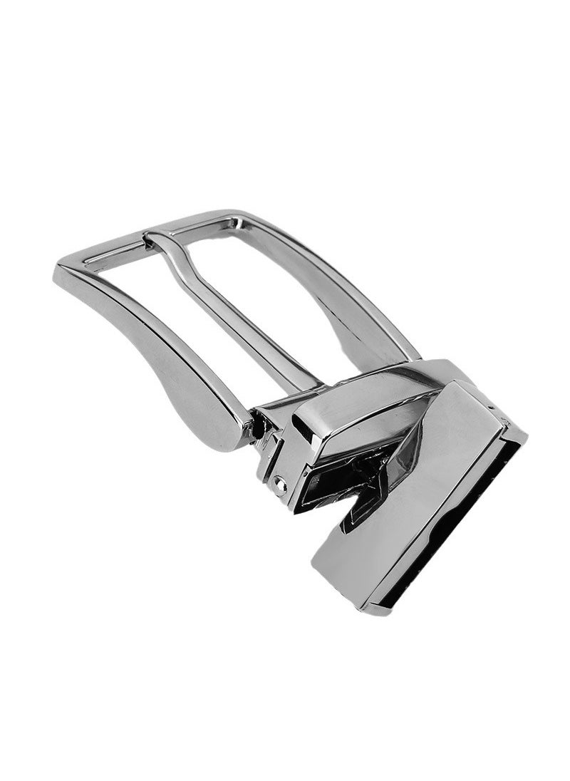 3.5CM Mens Belt Buckle Casual Business 62-Silver-Rotation