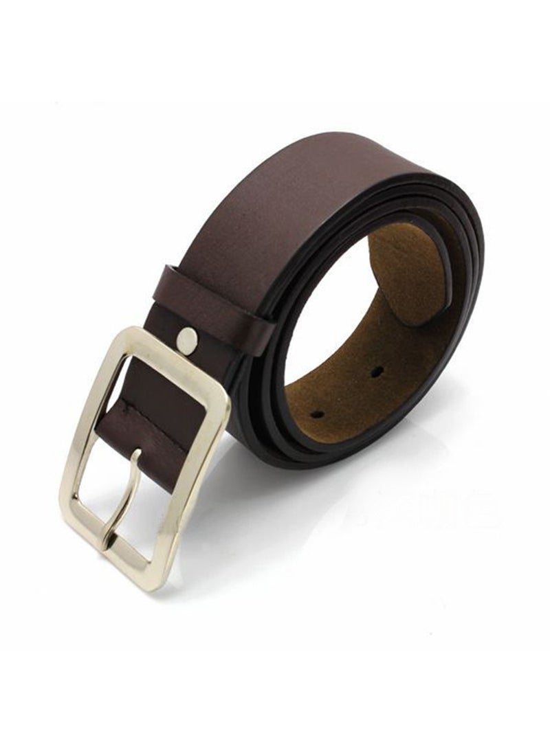 Korean casual belt mens PU Japanese pin buckle belt mens Korean jeans accessories belt belt Black