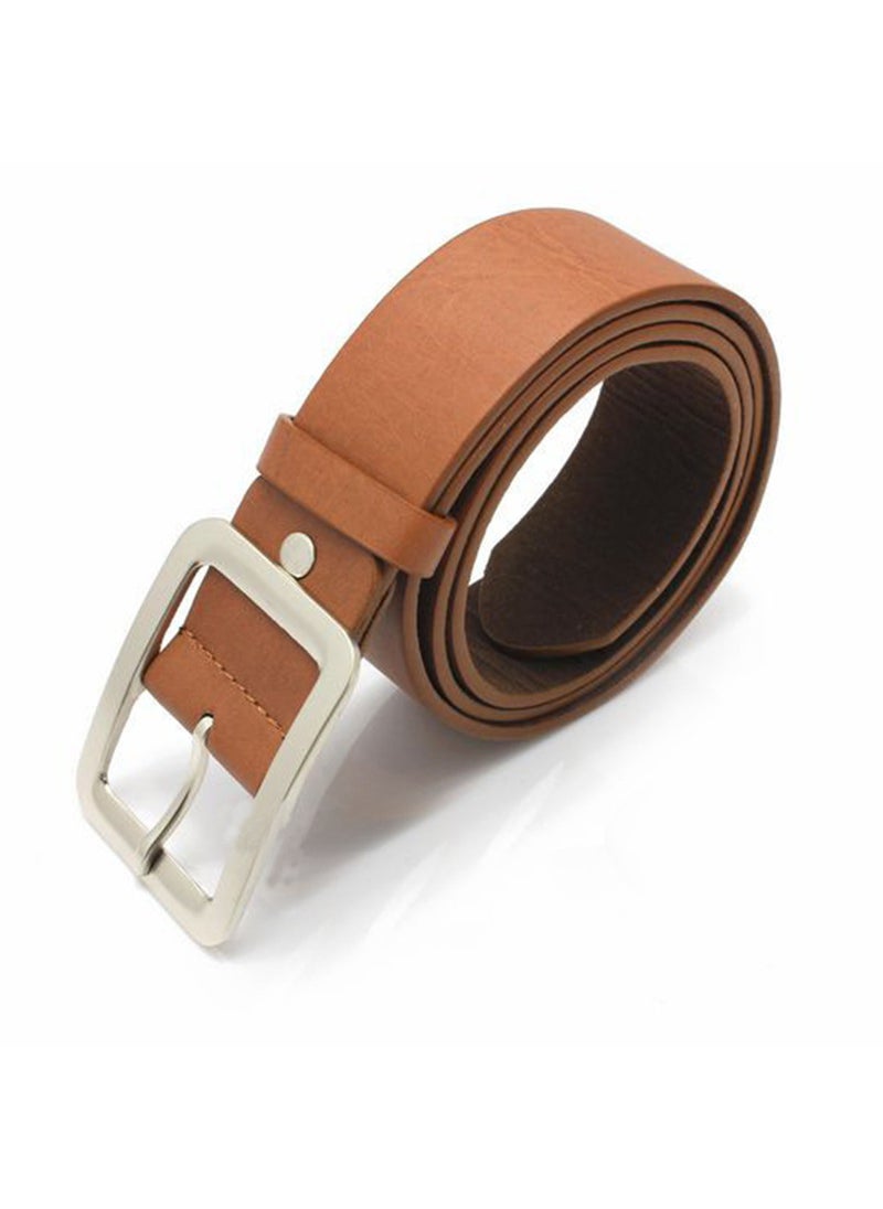 Korean casual belt mens PU Japanese pin buckle belt mens Korean jeans accessories belt belt White