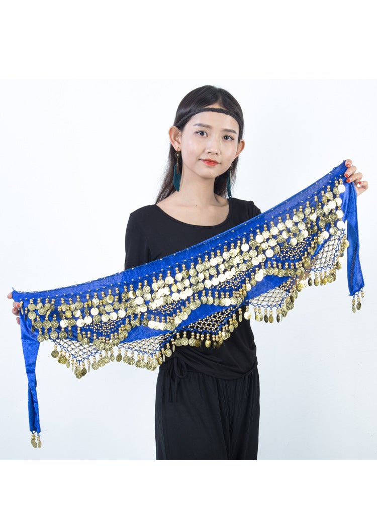 Belly Dance Waist Chain Tribal Wind Hip Towel Square Dance Waist Chain Indian Dance Performance Practice Waist Chain Yoga Fitness Waist Chain Pink