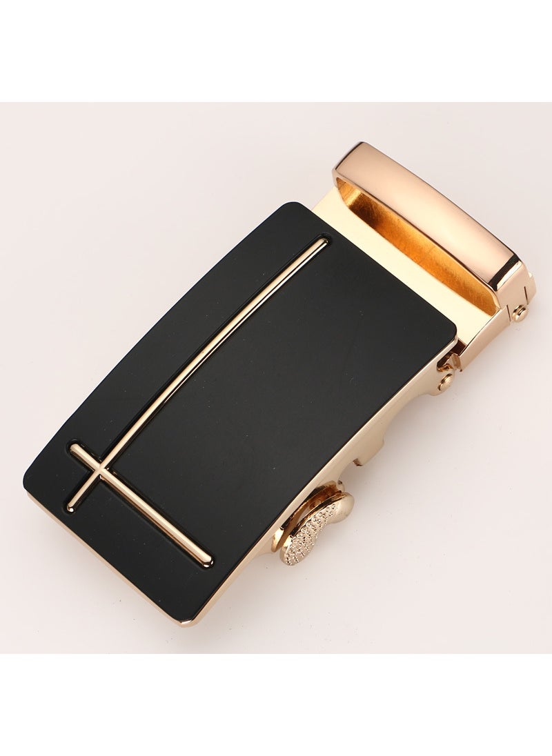 Guanpin 3.5cm mens belt buckle pants Buckle Head casual waist head business accessories automatic buckle factory wholesale 606 gold