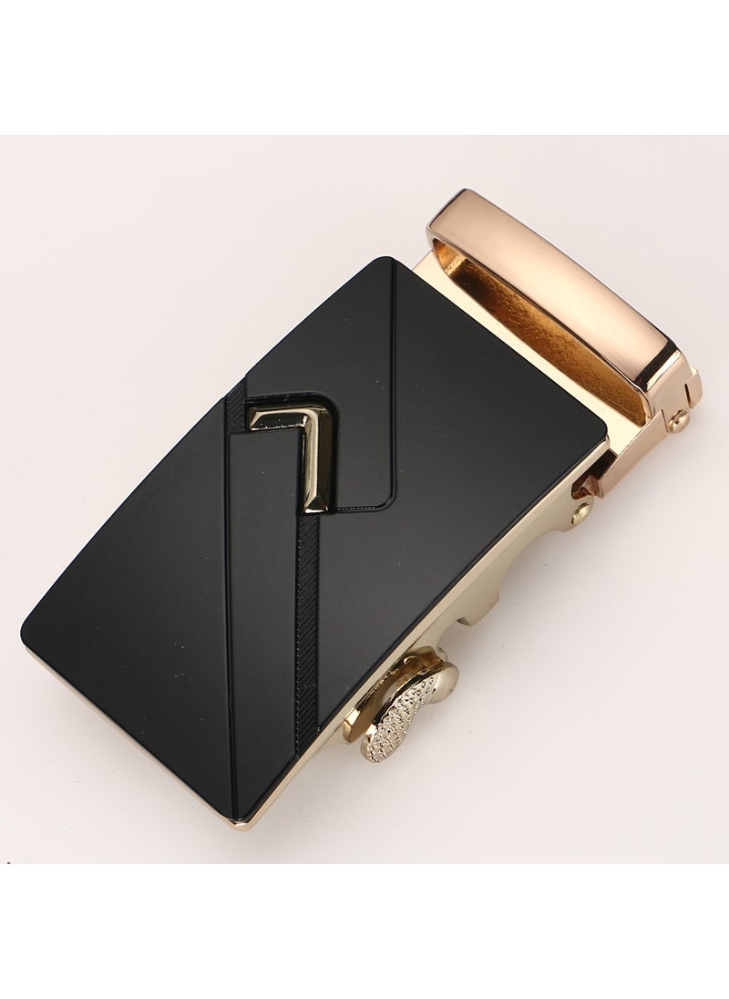 Guanpin 3.5cm mens belt buckle pants Buckle Head casual waist head business accessories automatic buckle factory wholesale 614 gold