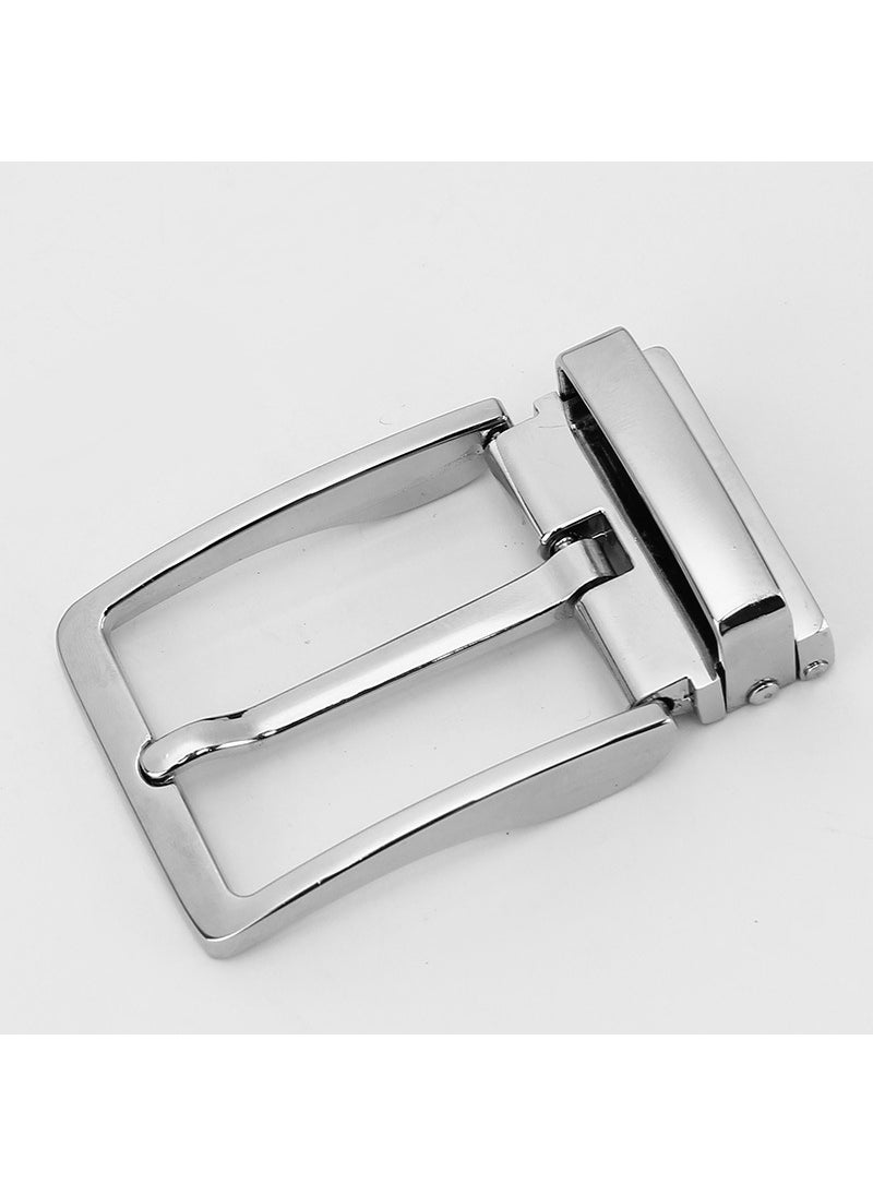 Guan Pin 3.3cm Pin Buckle Belt Buckle Headless Pants Lead Unisex Fashion Joker Belt Factory Outlet 63-Silver