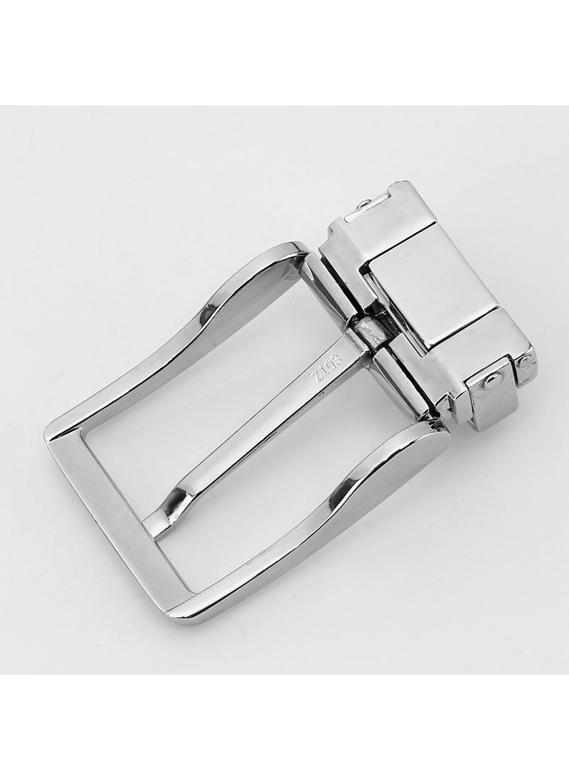 Guan Pin 3.3cm Pin Buckle Belt Buckle Headless Pants Lead Unisex Fashion Joker Belt Factory Outlet 63-Silver