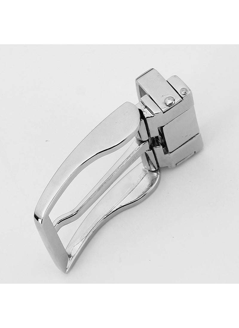 Guan Pin 3.3cm Pin Buckle Belt Buckle Headless Pants Lead Unisex Fashion Joker Belt Factory Outlet 63-Silver