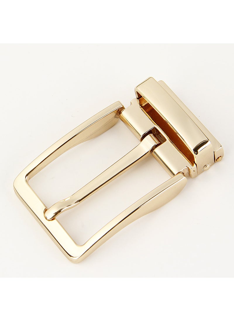 Guan Pin 3.3cm Pin Buckle Belt Buckle Headless Pants Lead Unisex Fashion Joker Belt Factory Outlet 63-Gold