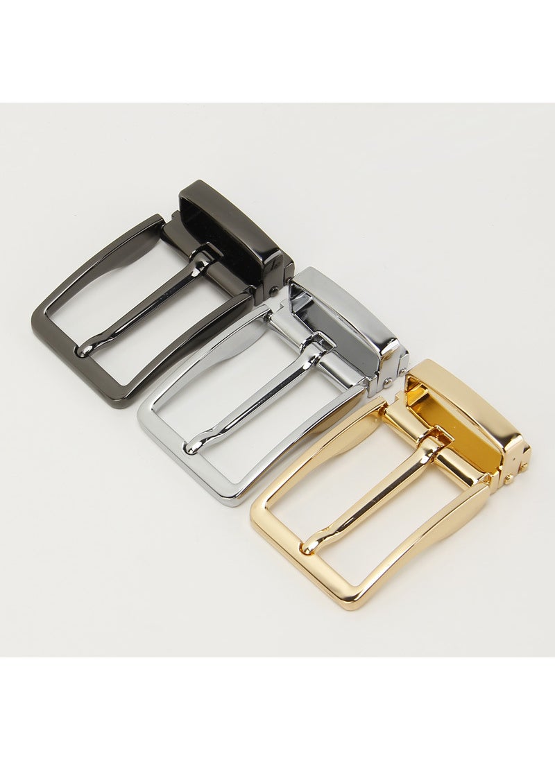 Guan Pin 3.3cm Pin Buckle Belt Buckle Headless Pants Lead Unisex Fashion Joker Belt Factory Outlet 63-Gold