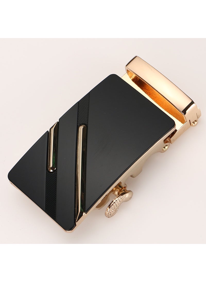 Guanpin 3.5cm mens belt buckle pants Buckle Head casual waist head business accessories automatic buckle factory wholesale 610 gold