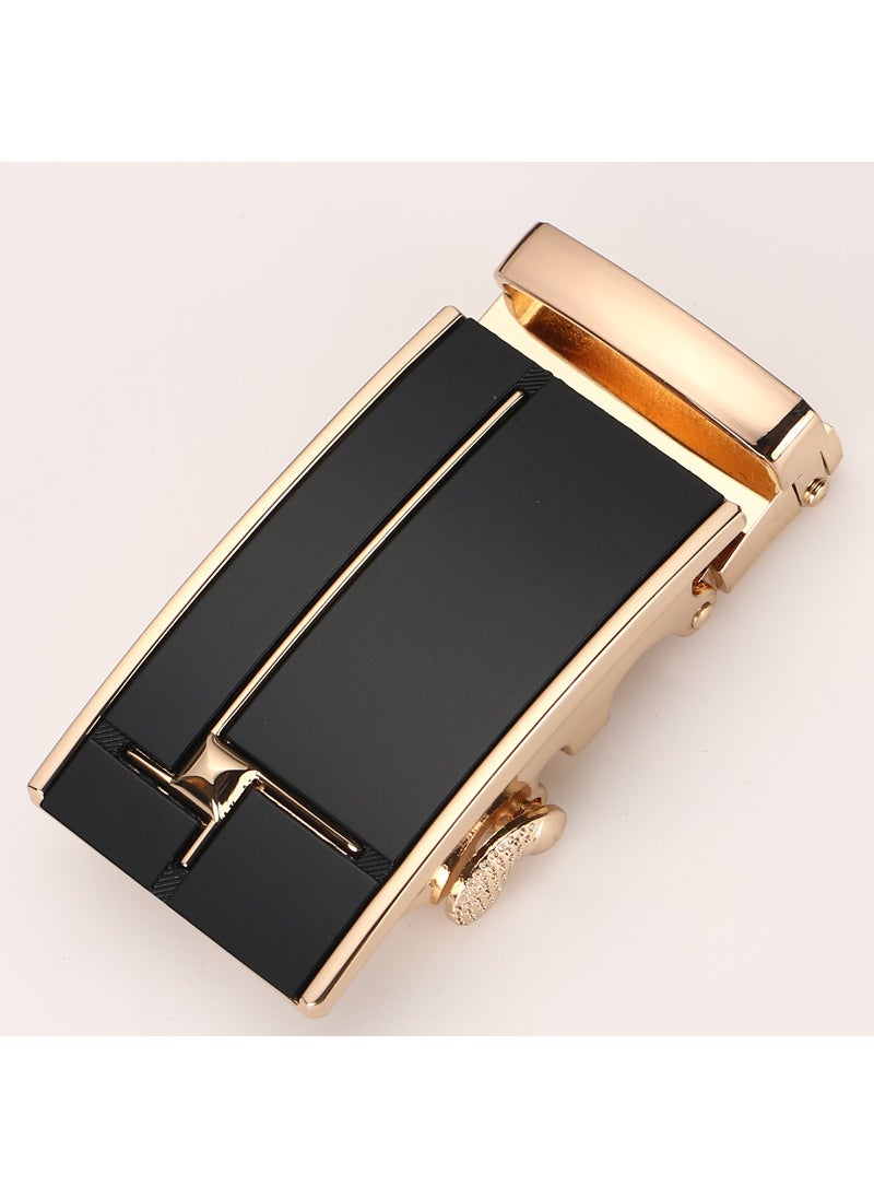 Guanpin 3.5cm mens belt buckle pants Buckle Head casual waist head business accessories automatic buckle factory wholesale 605 gold