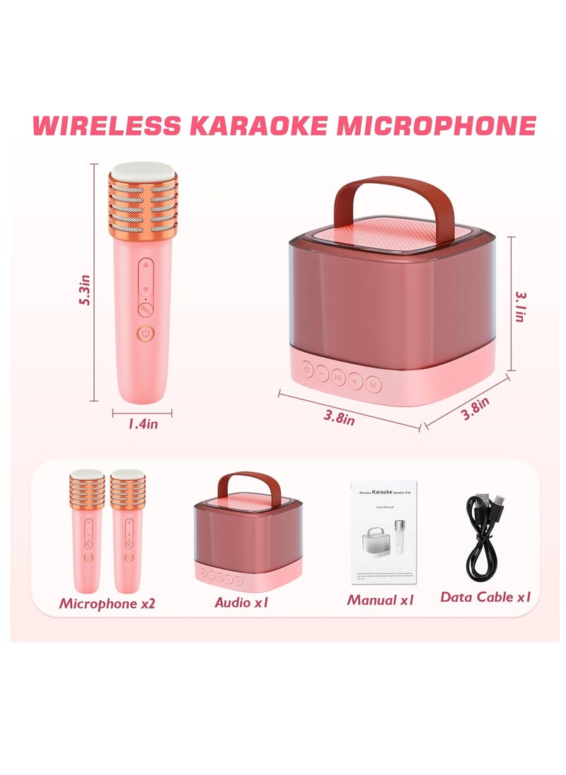 Karaoke Machine for Kids with 2 Microphones, Bluetooth, LED Party Lights – Ideal Birthday Gift for 3-12 Year Old Girls & Boys