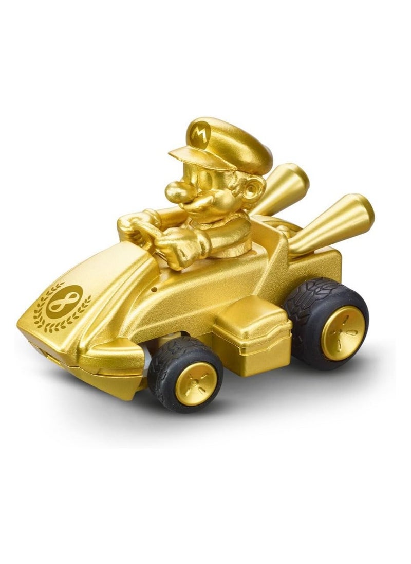 2.4 GHz Mario Kart Mini RC - Mario Gold Edition | Remote Control Toy for Kids | Turbo Speed, Precise Steering | Eco-Friendly Paperbox Packaging | Fun Racing Toy