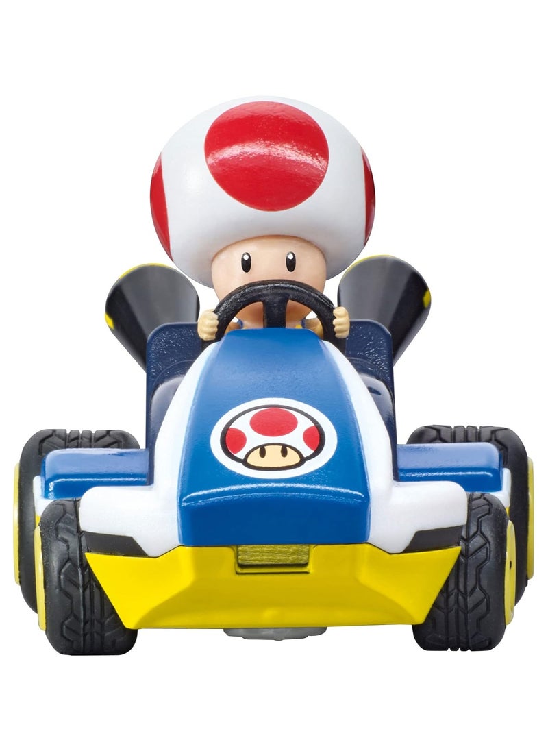 RC 2.4GHz Mario Kart Mini RC, Toad | Remote Control Toy for Kids | Turbo speed, precise steering, eco-friendly packaging | Exciting racing fun for ages 6+