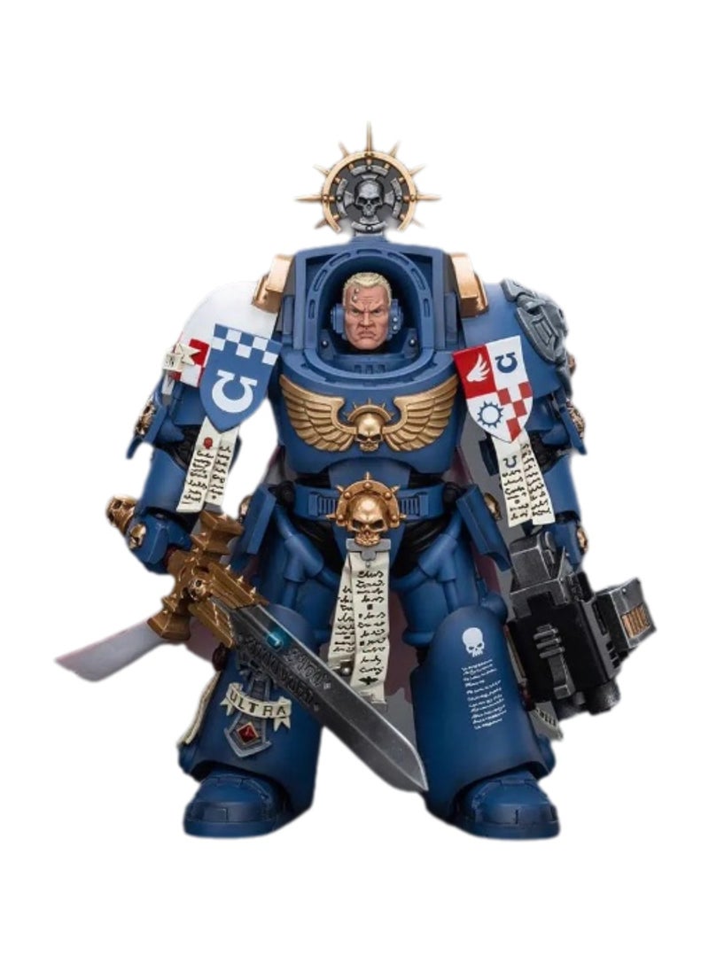 JOYTOY Warhammer 40,000 Action Figure, Ultramarines Terminator Captain Severus Agerman, 4.7 Inch 1/18 Warhammer 40K Series Model, Unisex, Adult, New Year Festival, Birthday Gift, Suitable for Children 15 Years Old and Above