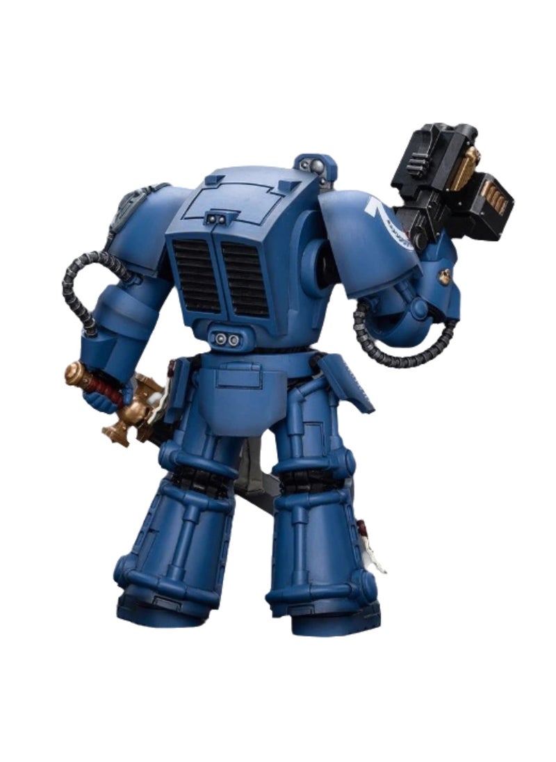 JOYTOY Warhammer 40,000 Action Figures, Ultramarines Terminator Squad Sergeant with Energy Sword and Teleport Locator, 4.7 Inch 1/18 Warhammer 40K Series Model, Unisex, Adult, New Year Festival, Birthday Gift, Suitable for Children 15 Years Old and Above