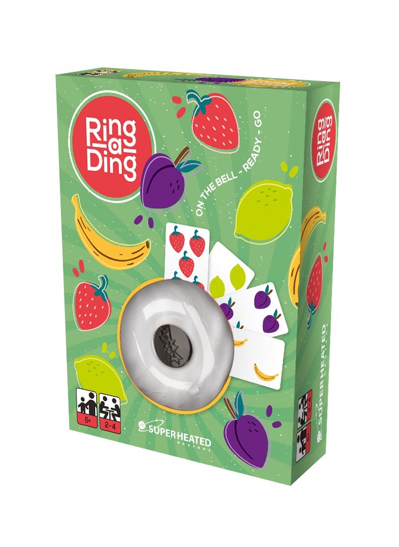 Ring A Ding: Halli Galli | 2-6 Players | Official Version | English, Arabic and French Language | Ages 5+ | Board Game | Original Made In China