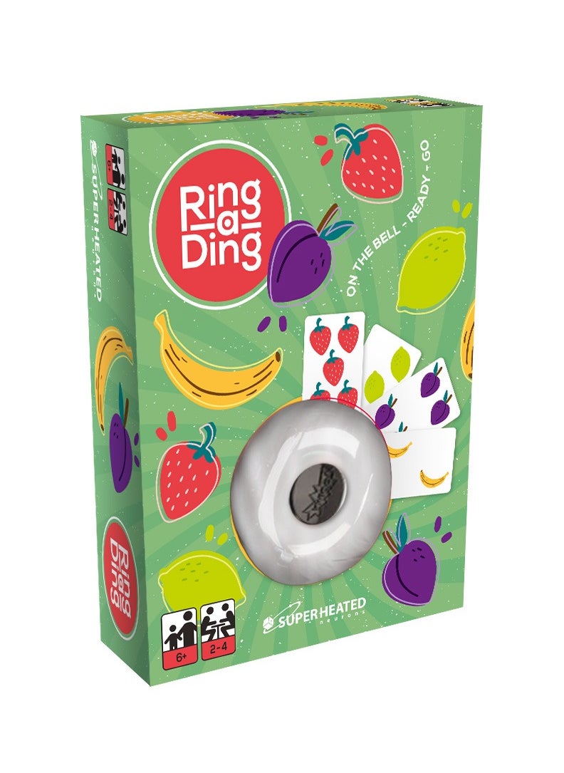 Ring A Ding: Halli Galli | 2-6 Players | Official Version | English, Arabic and French Language | Ages 5+ | Board Game | Original Made In China