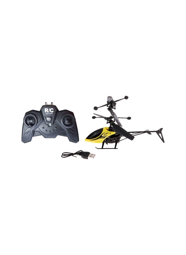 F Fible LED Light Rechargeable Controlled RC helicopter airplane - yellow