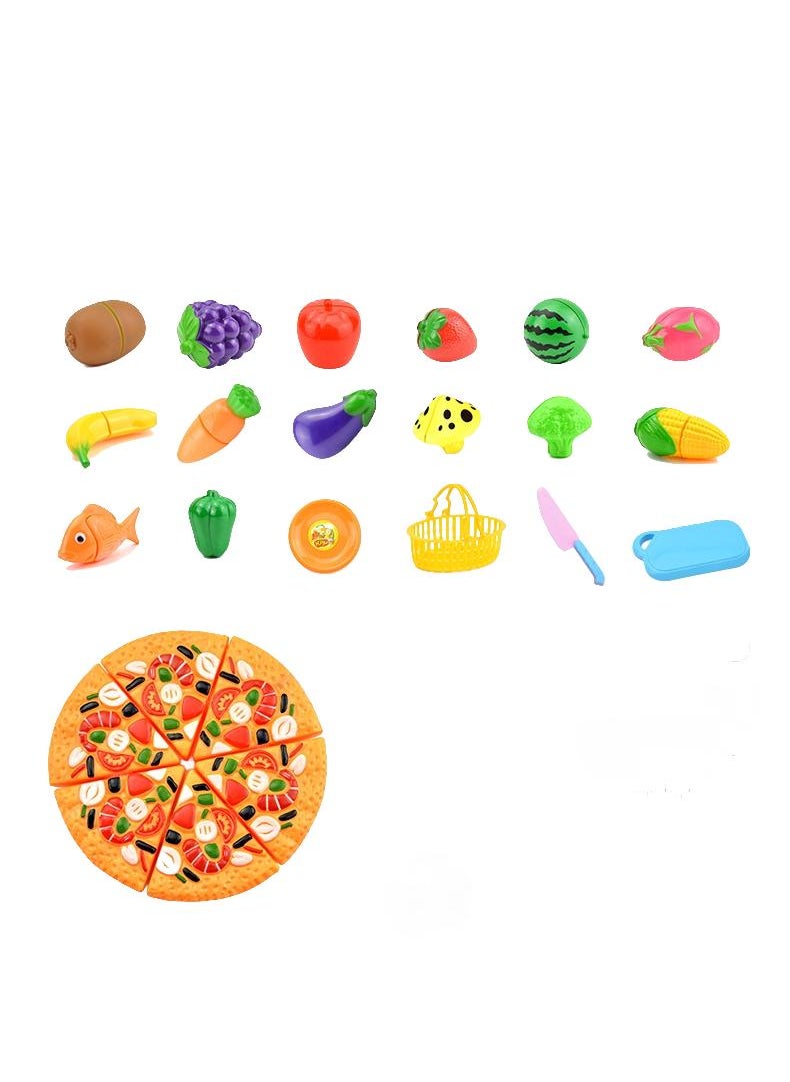 24 Pcs Creative Kitchen Pretend Play Toy Set With Non-toxic Material for Kids