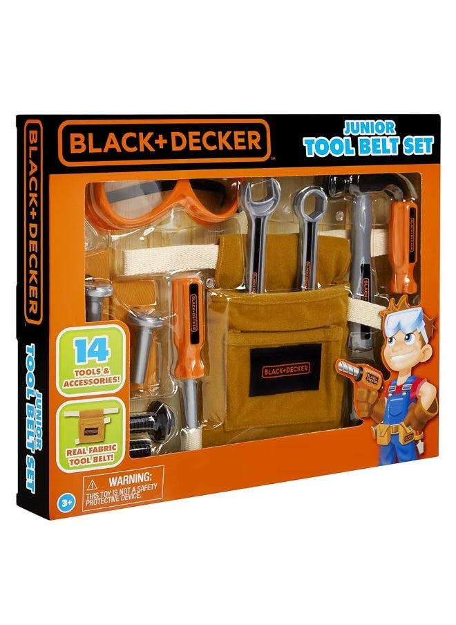 Black  Decker Junior 14 Piece Toy Tool Belt Set