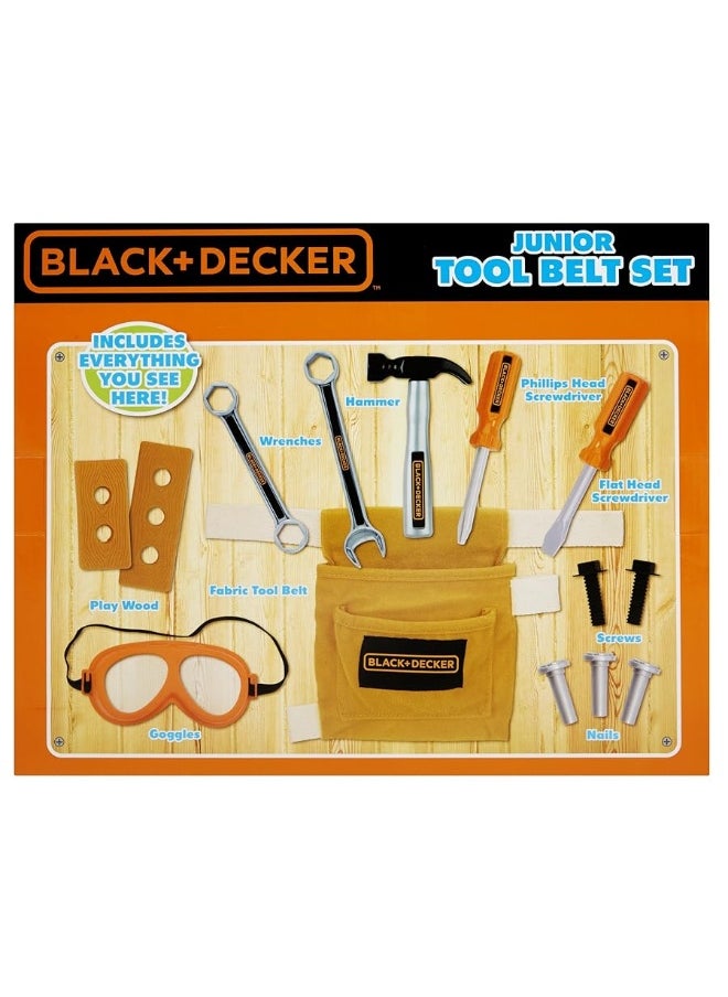 Black  Decker Junior 14 Piece Toy Tool Belt Set