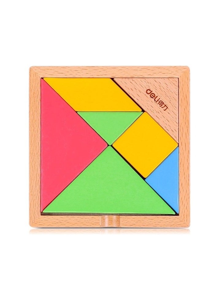 Lotus Wood Tangram Wisdom is eligible for teaching aids for children (abroad Colour:Light green Body:L - XL