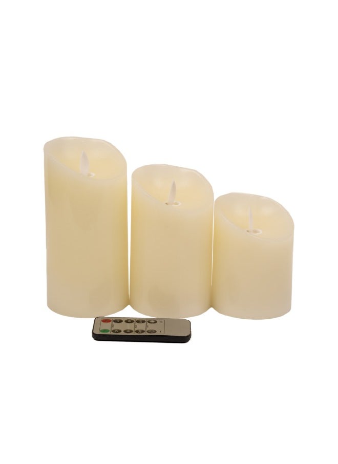 3 Pieces Led Candle Set For Events