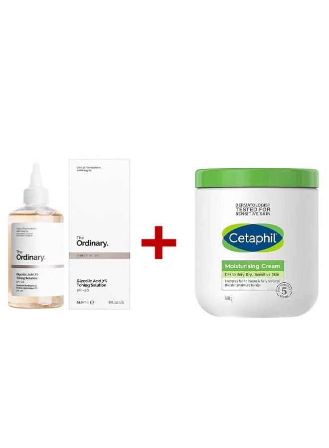 Skin Moisturizer With The Ordinary Glycolic Acid 7 Percent Toning Solution Clear 550+ 240grams