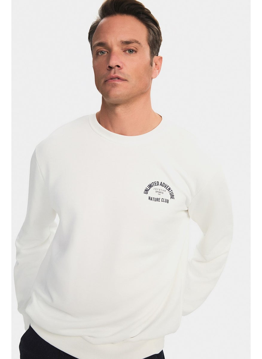 Men's Regular Fit Printed Crew Neck Sweatshirt