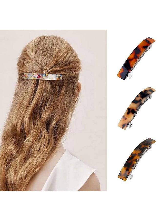 6 Pcs Tortoise Shell Hair Barrettes,Stocking Stuffers for Women Acetate French Design Hair Clips for Girls Mom (2)