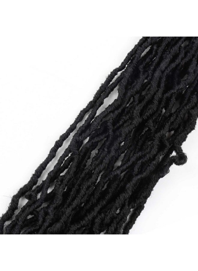 7 Packs Faux Locs Crochet Hair 30 Inch Soft Locs for Distressed Locs Butterfly Locs Crochet Hair for Women (30 Inch(Pack of 7), 1B)