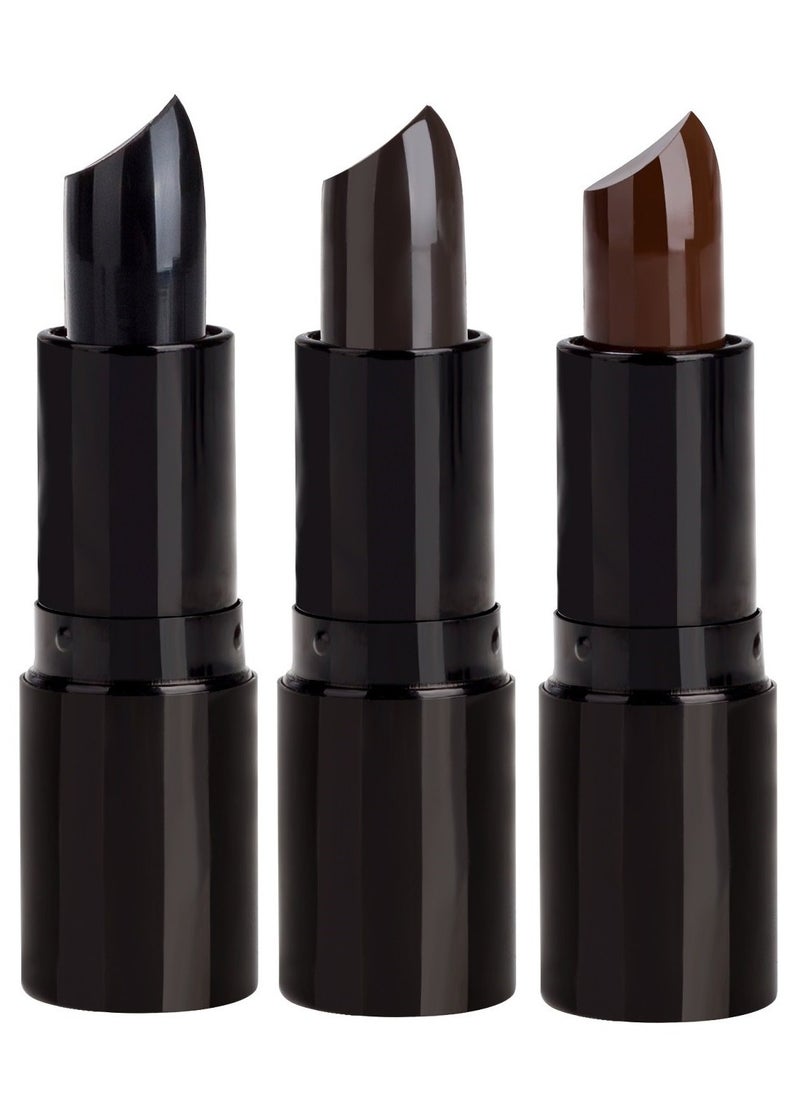 Professional Hair Color Lipstick Non-toxic Olive Oil In Crayon Cover White Temporary Hair Dyeing (2 Packs-Dark brown+Coffee)