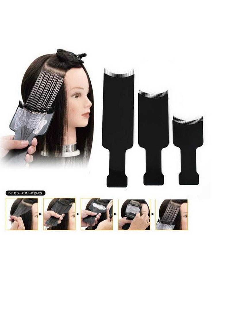 6 Pcs Balayage Highlighting Kit - Hair Color Board with Teeth, Foils, and Brush for Dyeing and Coloring