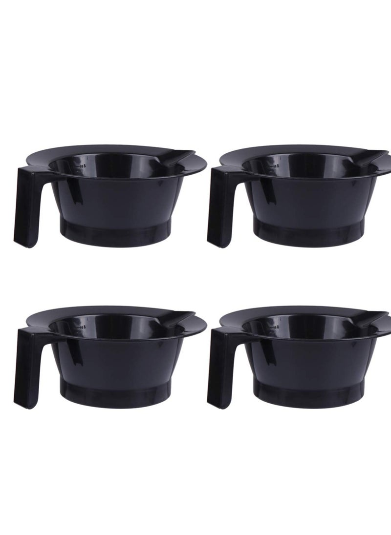 Lurrose 4pcs Hair Coloring Bowls Plastic Hair Mixing Bowls with Scale Color Mixing Tint Bowl Set for Hair Color Hair