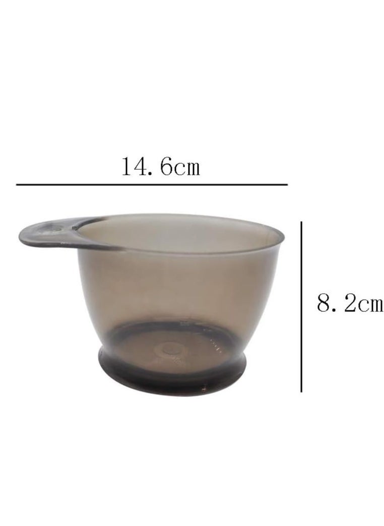 lasenersm 2 Pieces Hair Color Bowl Hair Dye Bowl Hair Color Mixing Bowl Plastic Color Mixing Tint Bowl Hair Dye Bowl Applicator Bowl Hair Dyeing Coloring Tools for Home Salon, Transparent Black