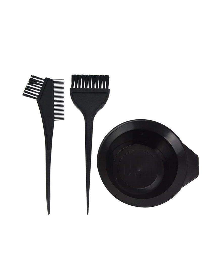 YANTAISIYU 3 Pcs Salon Hair Dyeing Kit Tools Hair Color Mixing Bowl Tinting Brush and Angled Comb for Hair Coloring