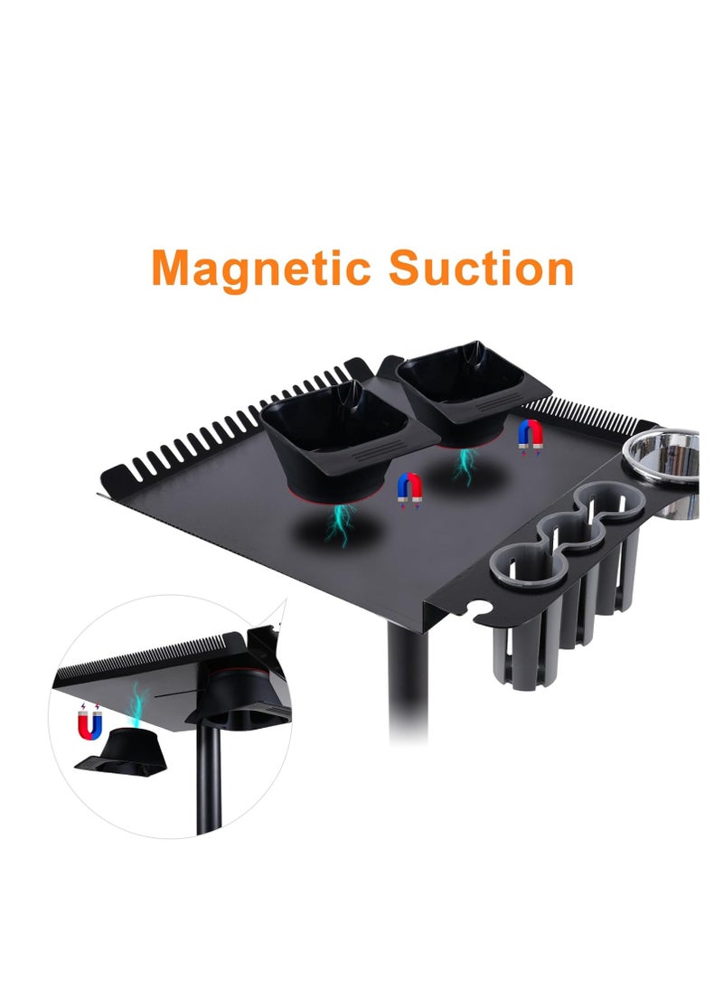 Bestauty Hair Dye Coloring Bowl with Magnetic Suction for Iron Salon Tray 2PCS Black