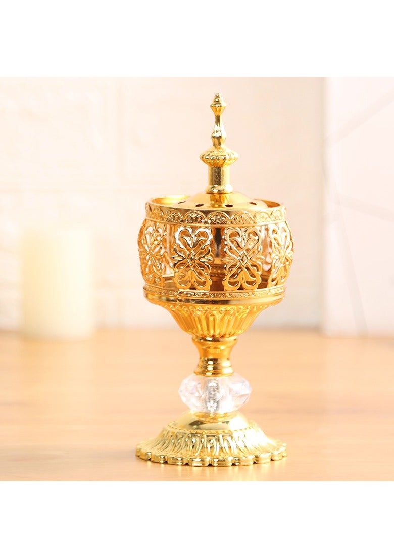 Arabian Iense Burner Golden Iron Iense Holder Oud Censer Frankiense Resin Burner Censer Housewarming, Party, Birthday Delicate Gift