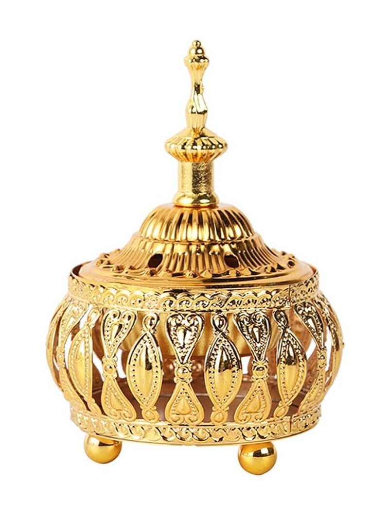 Arabian Iense Burner Golden Iron Iense Holder Oud Censer Frankiense Resin Burner Censer Housewarming, Party, Birthday Delicate Gift