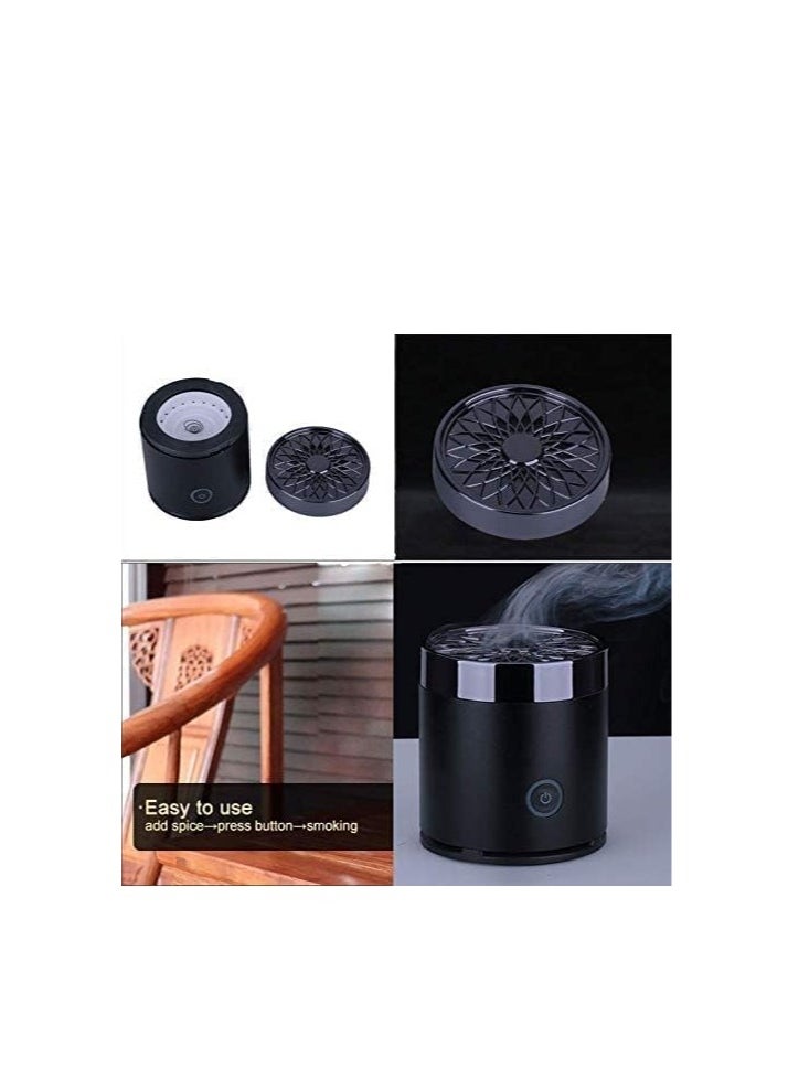 Portable Mini Incense Burner Bakhoor Rechargeable USB Aroma Diffuser Electric Arabic Incense Holder Dukhaan for Car home