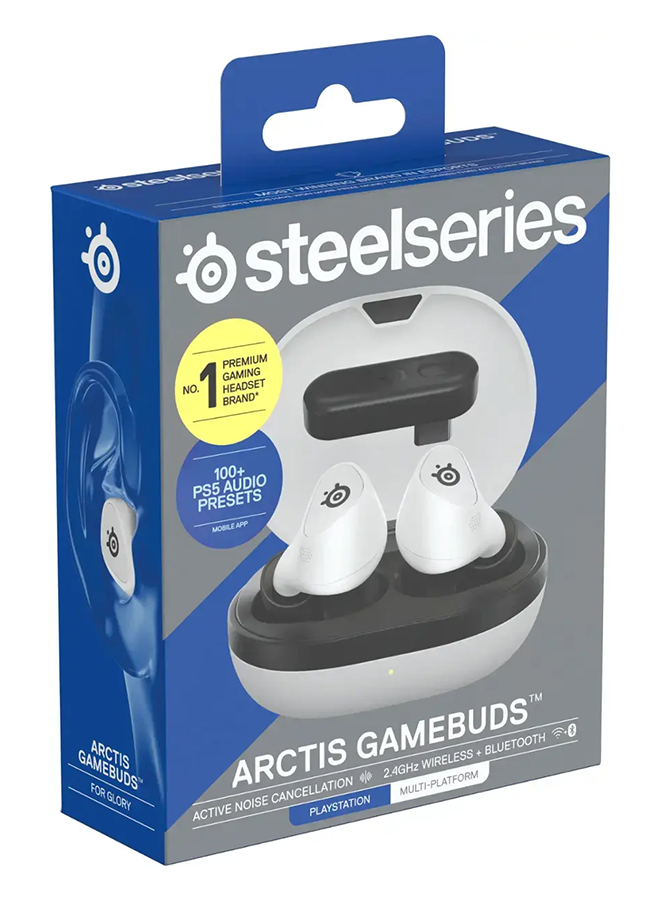 Arctis GameBuds True Wireless Noise Cancelling Gaming Earbuds for PS5, PS4, PC, Switch - White