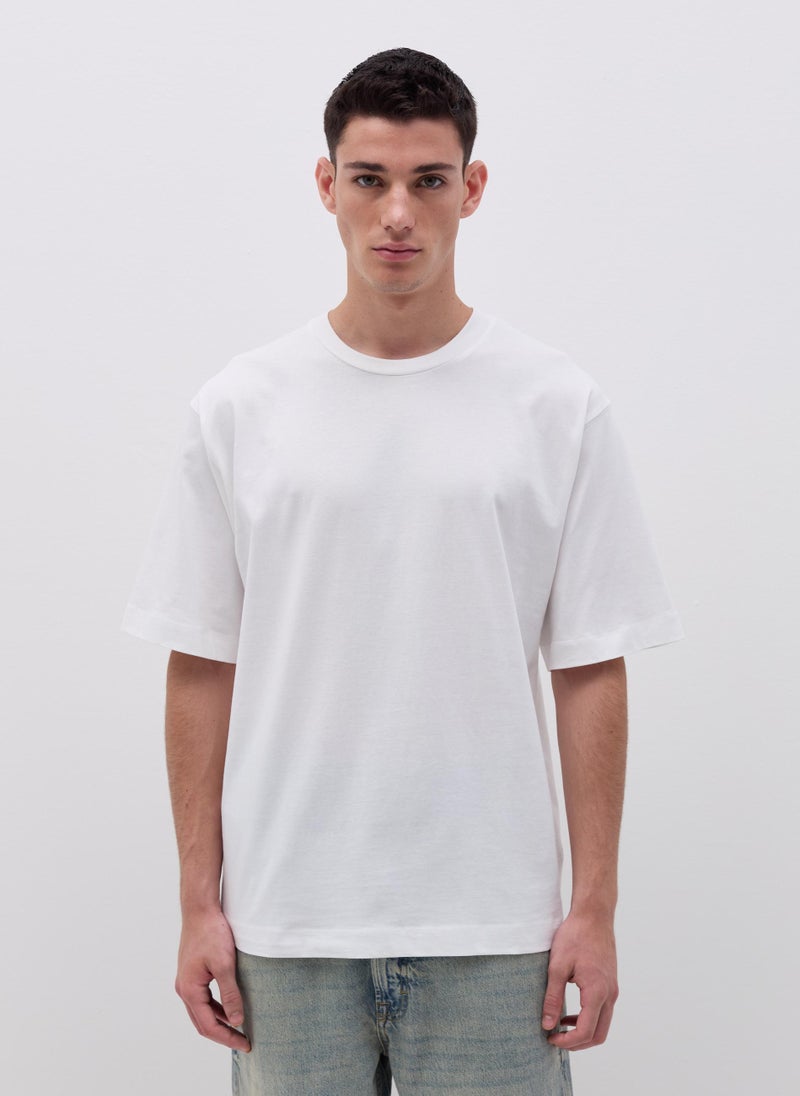 Cotton T-shirt with round neck